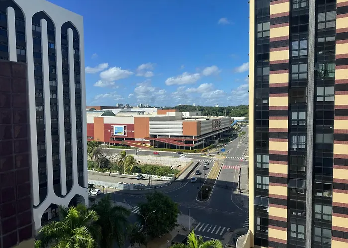 Flat Prince America 603 - Cozinha Completa - 100M Do Salvador Shopping - Estrutura De Hotel