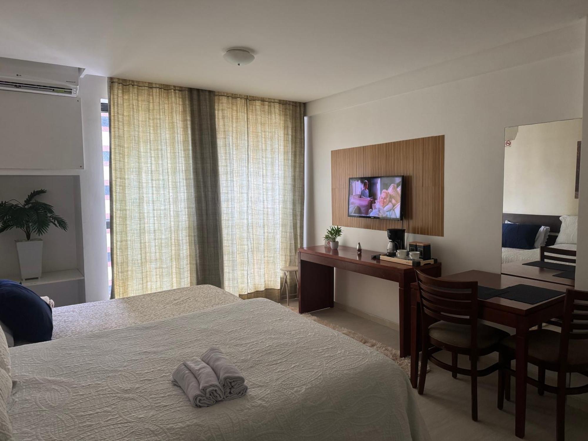 Apartamento Flat America 603 - Cozinha Completa - 100m Do Shopping - Estrutura De